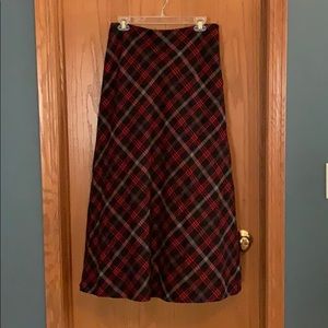 Plaid maxi skirt